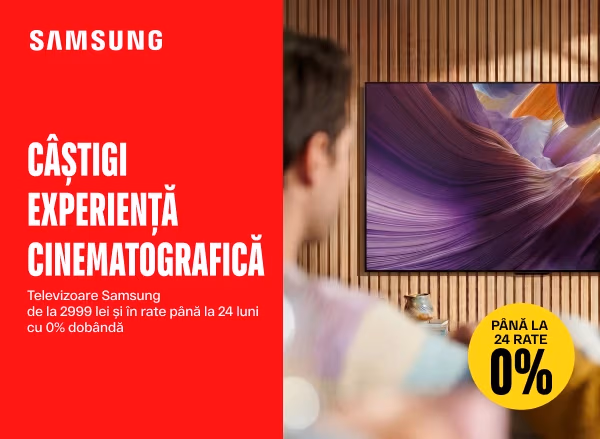 Televizoare Samsung cu reduceri de până la -30% și în credit 0%