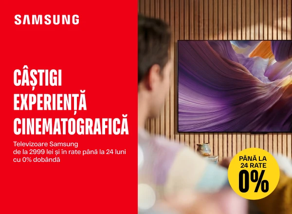 Televizoare Samsung cu reduceri de până la -30% și în credit 0%