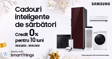 Samsung: Cadouri inteligente de sărbători Samsung: Cadouri inteligente de sărbători