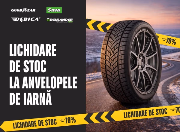 Lichidare de stoc: anvelope de iarnă cu reduceri de până la -70%