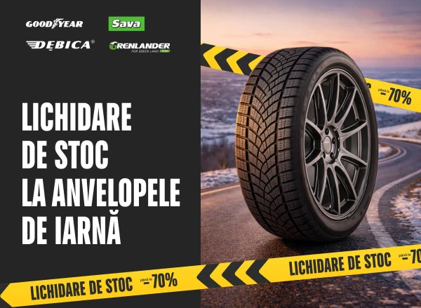 Lichidare de stoc: anvelope de iarnă cu reduceri de până la -70%