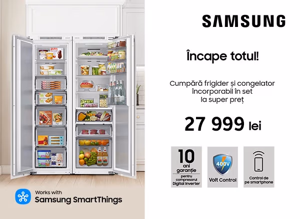 Set Samsung: Frigider și congelator cu reducere de până la 15%