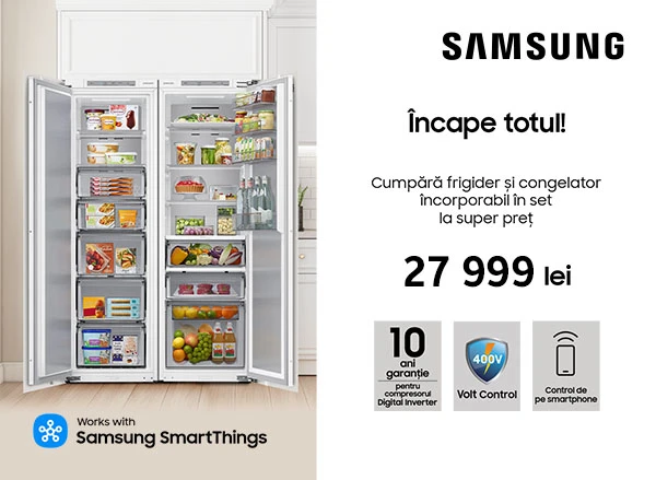 Set Samsung: Frigider și congelator cu reducere de până la 15%
