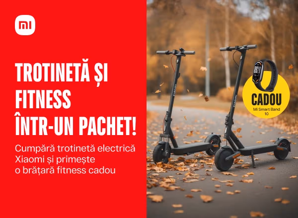 La procurarea unui scooter electric Xiaomi primeşti cadou garantat!