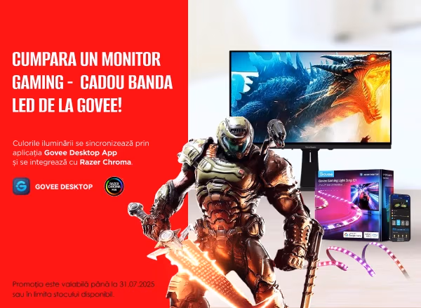 Cumpără un monitor de gaming - primești iluminare LED GOVEE cadou!