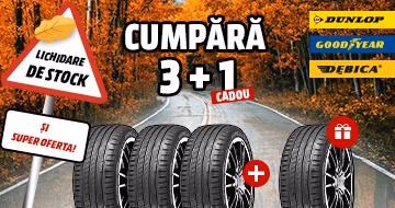 Cumpără patru anvelope, achită doar trei!