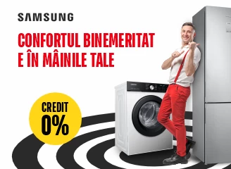 Electrocasnice Samsung în rate cu 0% și cu reduceri
