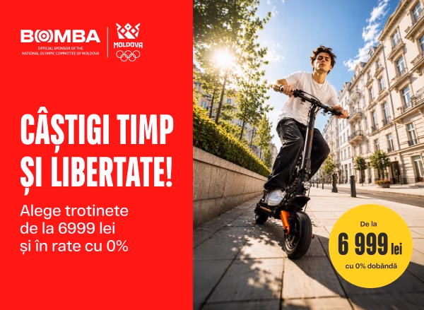 Trotinete electrice de la 6999 lei și în rate cu 0%