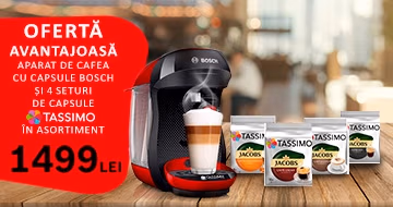 Ofertă avantajoasă la aparatele de cafea Bosch