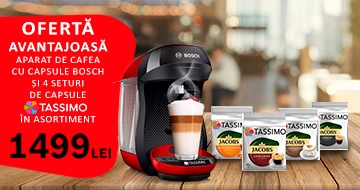 Ofertă avantajoasă la aparatele de cafea Bosch