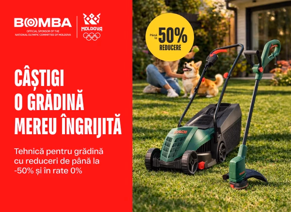 Reduceri de până la -50% și rate 0% la scule electrice și tehnică pentru o grădină impecabilă