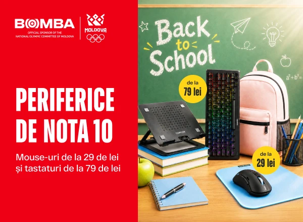 Tastaturi, mouse-uri și accesorii PC de la 29 lei: tot ce aveți nevoie pentru studiu și un spațiu de lucru confortabil