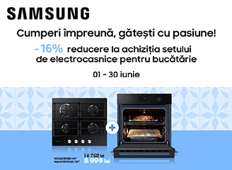 Cumpără un set de electrocasnice pentru bucătărie Samsung și obține o reducere de până la 16%!