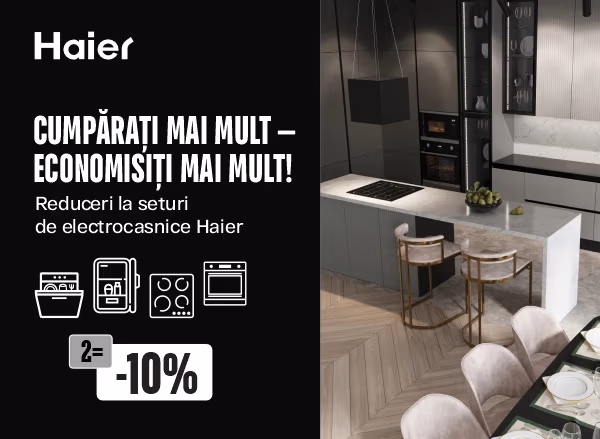 Reduceri la electrocasnicele mari Haier