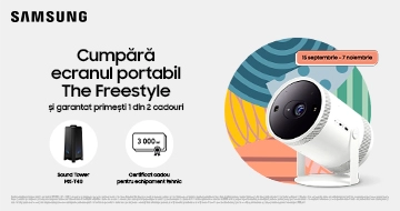 Cumpără ecranul portabil Samsung The Freestyle şi alege cadou!