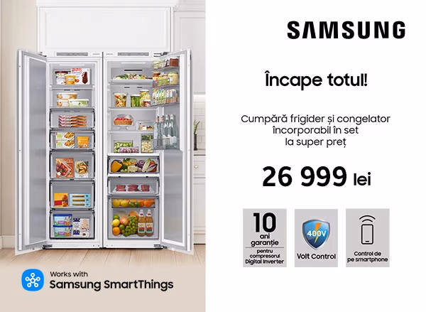 Set Samsung: Frigider și congelator cu reducere de până la 15%