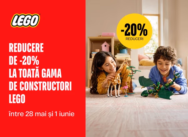 Doar 5 zile de reduceri de până la 20% la toată gama de constructori LEGO