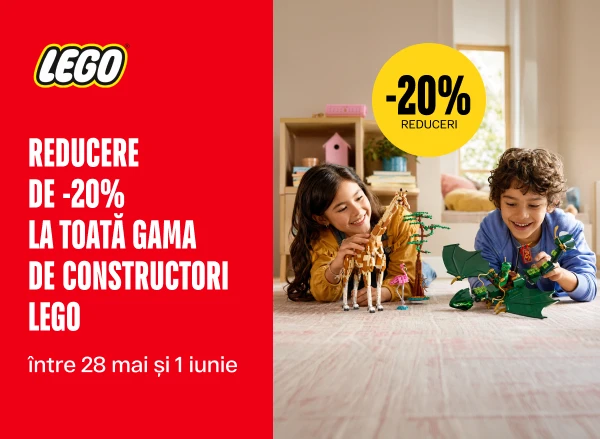 Doar 5 zile de reduceri de până la 20% la toată gama de constructori LEGO