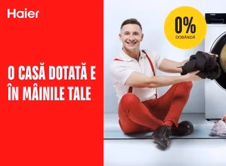 Confort premium cu Haier — alege electrocasnice preferate și plătește ușor în rate cu 0%