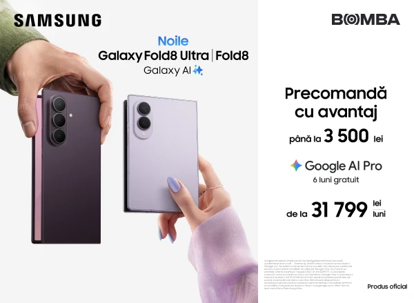 Precomanda pentru Galaxy Z Fold 8 și Z Fold 8 Ultra a început! Fii printre primii!